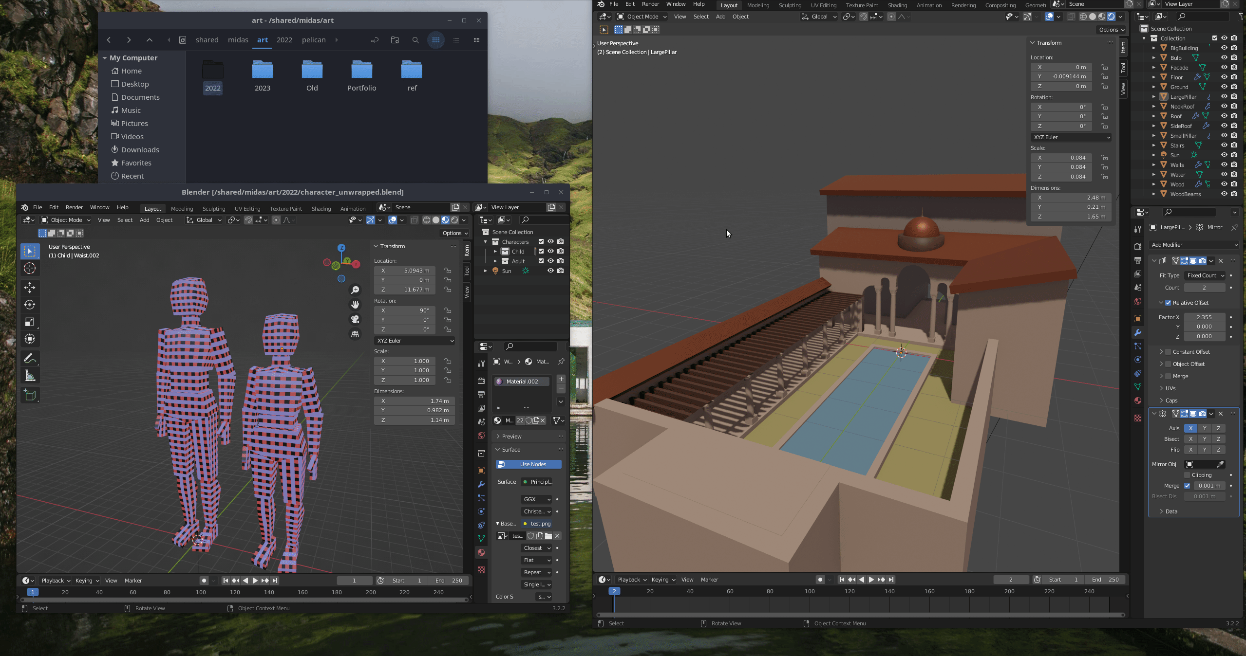 snippet of my workflow in the art virtual machine